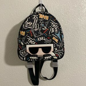 NWT- Karl Lagerfeld- Maybelle graphic mini backpack
